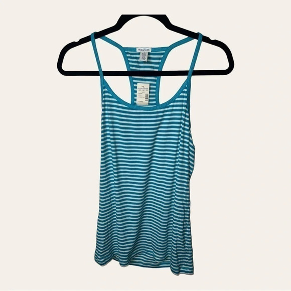 MAURICES SPAGHETTI STRAPS STRIPES SIZE LARGE‎ STRIPES BLUE/WHITE - Picture 1 of 7